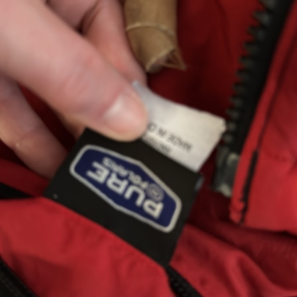 Boys Polaris size 10/12 re and black winter coat - Picture 4 of 6